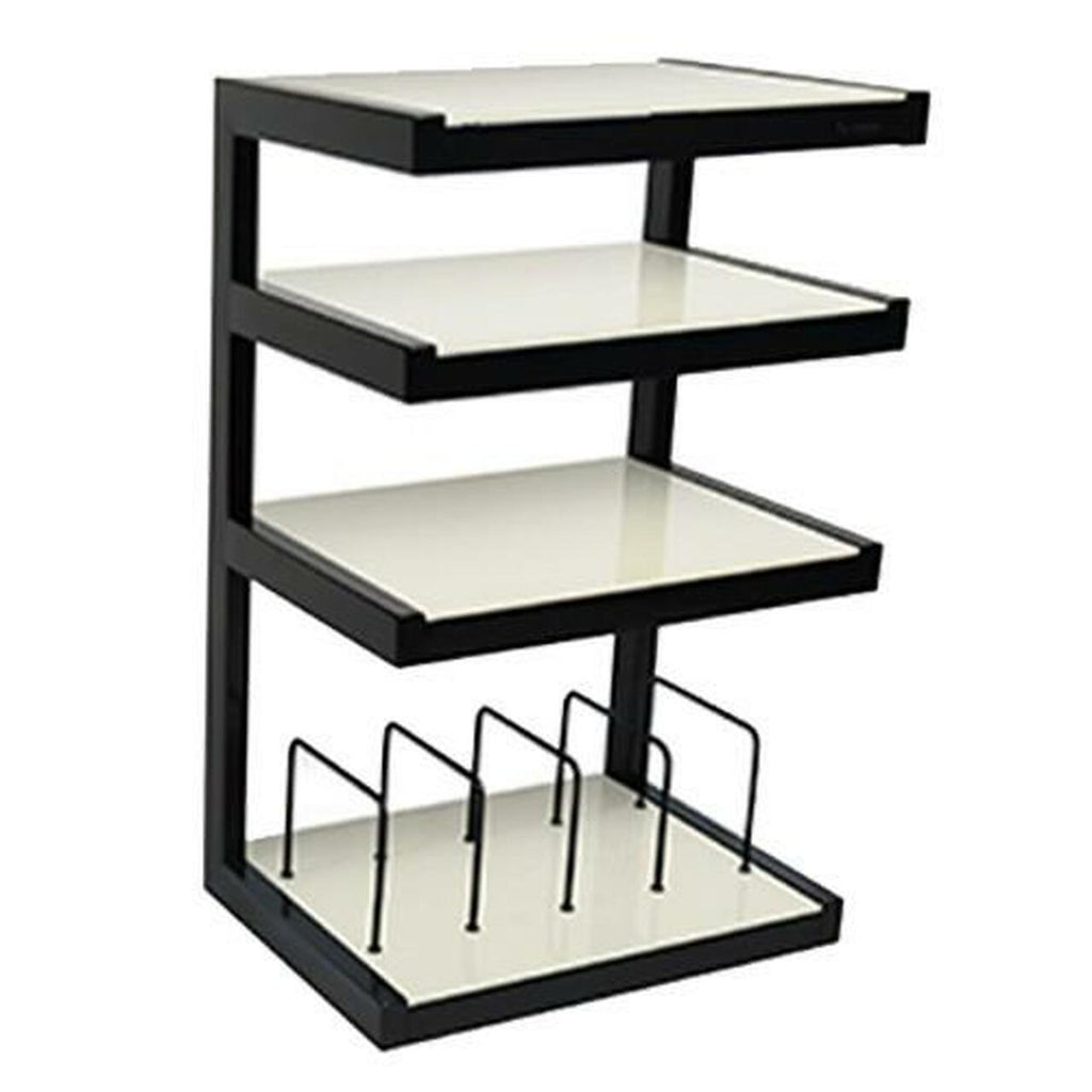 NorStone Esse Four Frosted Glass Shelf Audio/Vinyl Rack