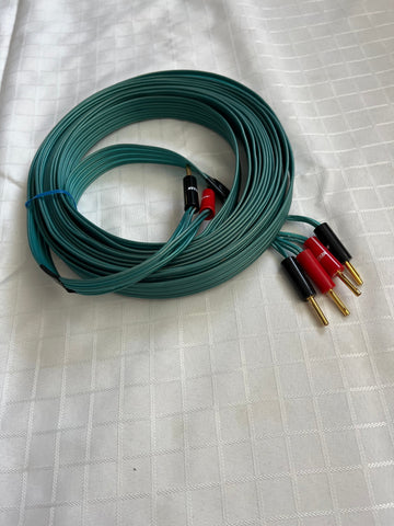 QED Speaker cables-(Used)  1 pair -10 ft, 1 Single-21 Ft., 1 Single-12 ft. All 2>4 banana termination.